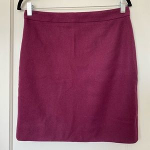 J. Crew Purple wool pencil/mini skirt